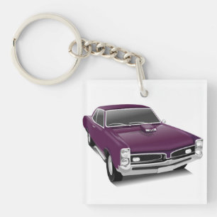 Classic Retro Purple Car Key Ring