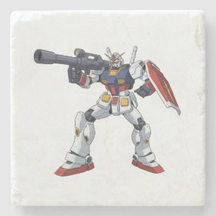 Classic Retro RX-78-2 Gundam Mecha Anime Illustrat Stone Coaster