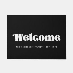 Classic retro script Welcome Doormat