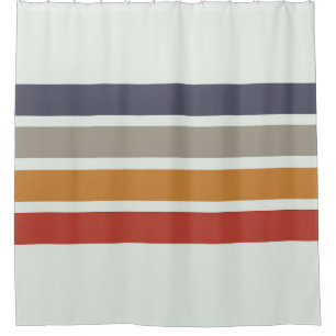 Classic Retro Stripes Shower Curtain