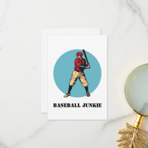 Classic Retro Style Baseball Thank You Card