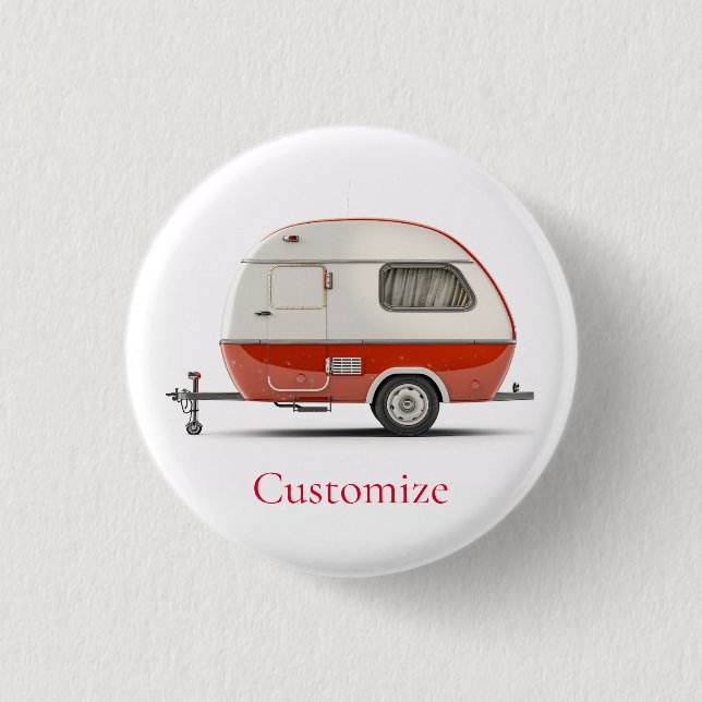 Classic Retro Teardrop Camper Thunder_Cove 3 Cm Round Badge (Front)