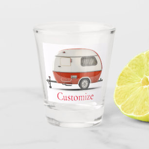 Classic Retro Teardrop Camper Thunder_Cove Shot Glass
