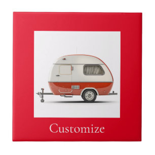Classic Retro Teardrop Camper Thunder_Cove Tile