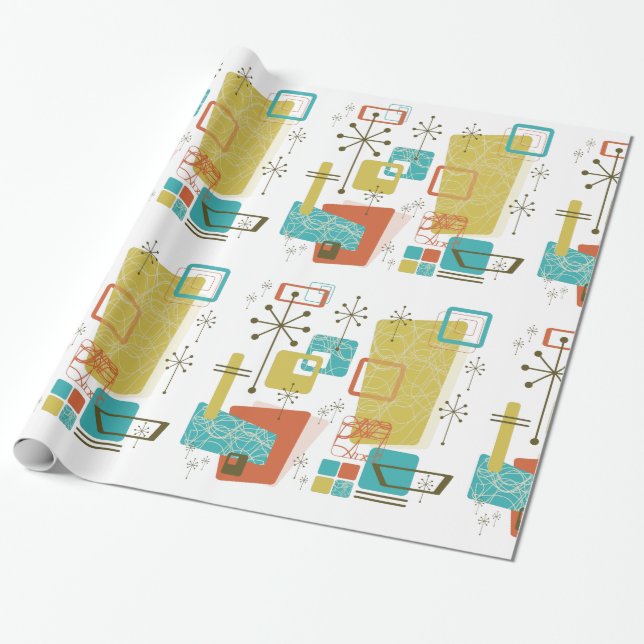 Classic Retro Wrapping Paper (Unrolled)