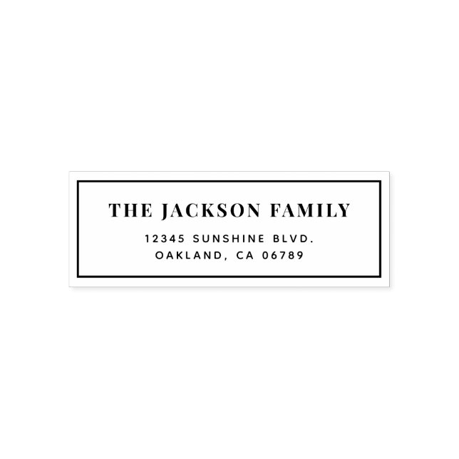 Classic Return Address Self Inking Stamp (Design)