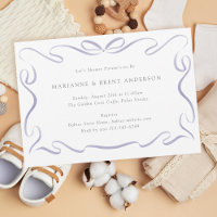 Classic Ribbon Purple Baby Shower