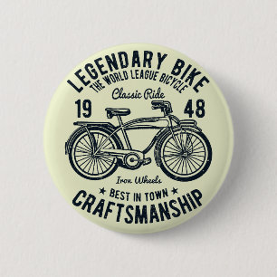 Classic Ride Bicycle Legendary Bike Craftsmanship 6 Cm Round Badge