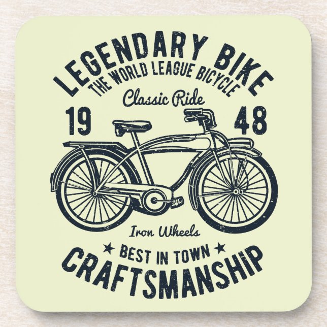 Classic Ride Bicycle Legendary Bike Craftsmanship Coaster (Front)