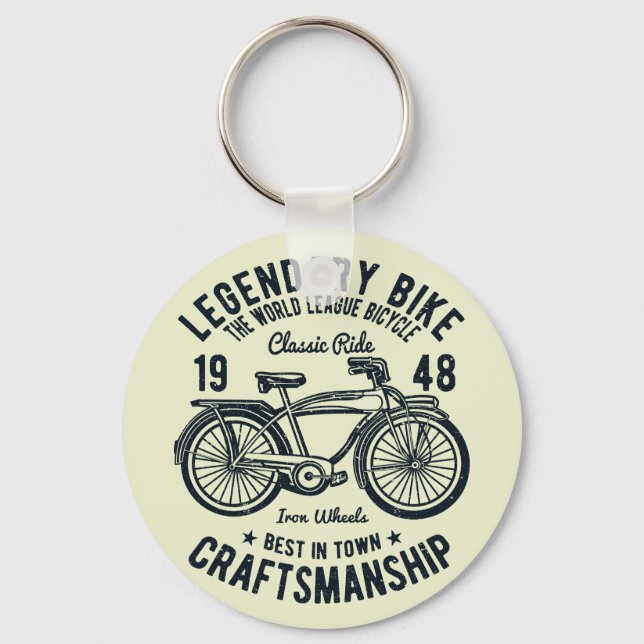 Classic Ride Bicycle Legendary Bike Craftsmanship Key Ring (Front)