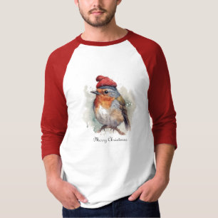 Classic Robin Countryside Holiday Style T-Shirt