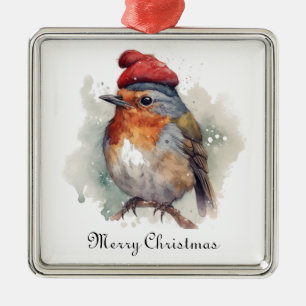 Classic Robin Holiday Tree Heirloom Metal Tree Decoration