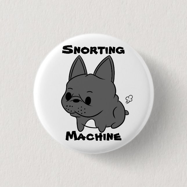 Classic Rocco - Snorting Machine (Black) 3 Cm Round Badge (Front)