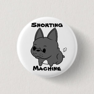 Classic Rocco - Snorting Machine (Black) 3 Cm Round Badge