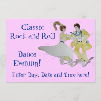 Classic Rock and Roll Dancing Invitation