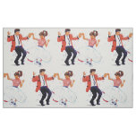 classic rock and roll dancing poodle skirt fabric