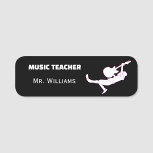 Classic Rock Music Teacher  Name Tag