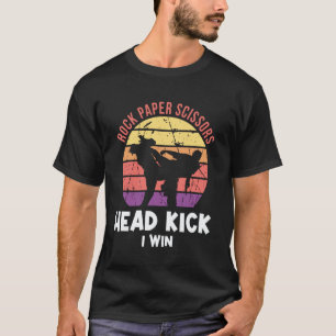 Classic Rock Paper Scissors Headkick Win - Taekwon T-Shirt