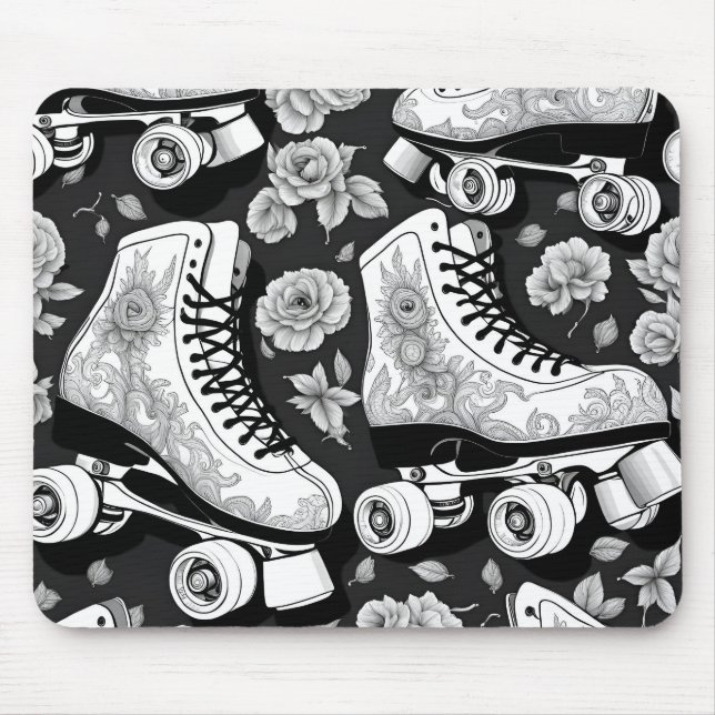 Classic Roller Skates Art  Mouse Mat (Front)