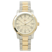 Classic Roman Numerals Gold Tone Watch