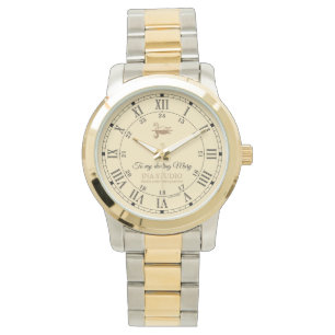 Classic Roman Numerals Gold Tone Watch