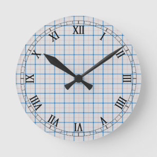 Classic Roman Numerals Tattersall Back Round Clock