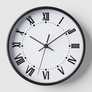 Classic Roman Numerals Wall Clock - Timeless Black