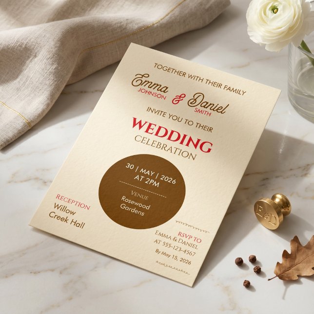 Classic Romance Wedding Invitation Card (Creator Uploaded)