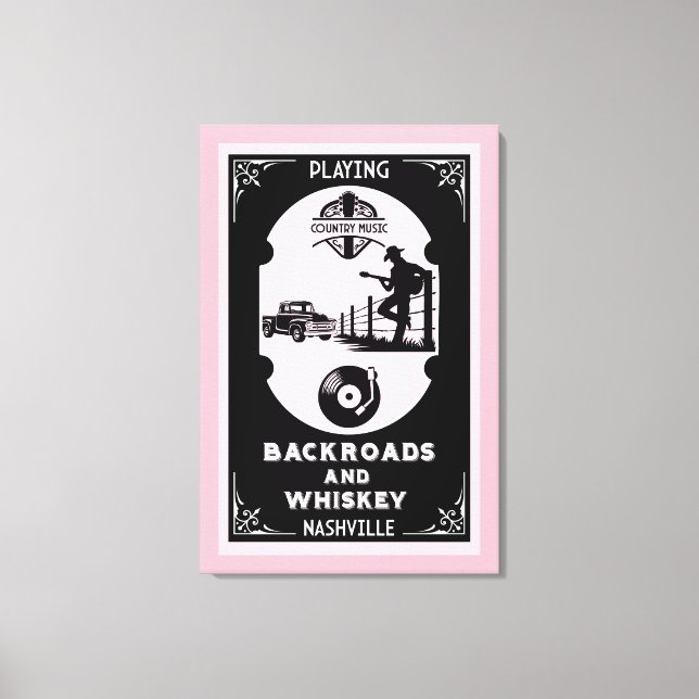Classic Romantic Country Music Canvas Print (Front)