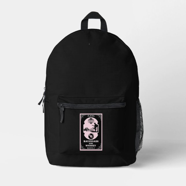 Classic Romantic Country Music Printed Backpack (Front)
