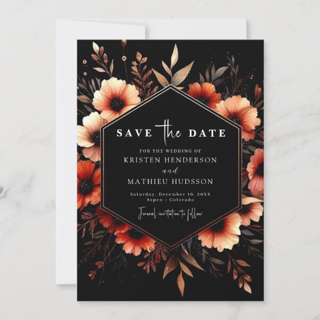  Classic Romantic Terracotta Wedding Save The Date (Front)