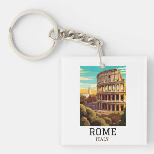 Classic Rome Italy Colosseum Historic Key Ring