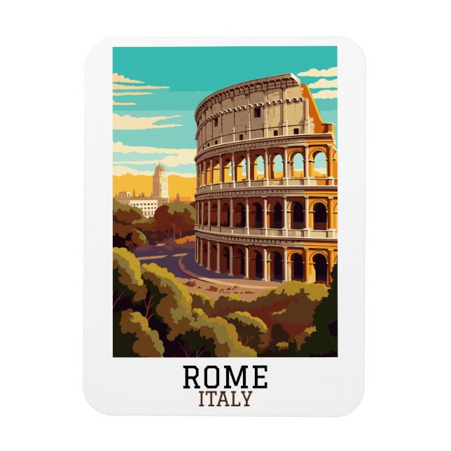 Classic Rome Italy Colosseum Historic Magnet (Vertical)