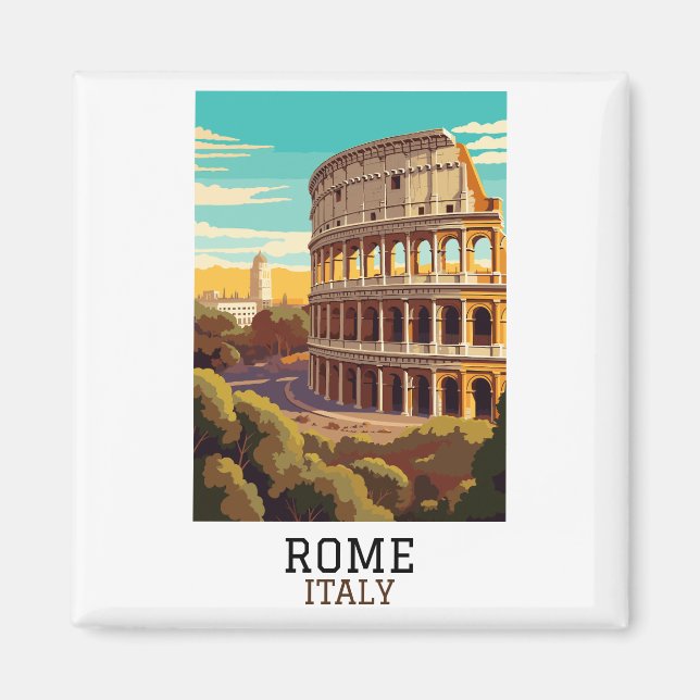 Classic Rome Italy Colosseum Historic Magnet (Front)