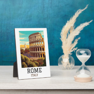 Classic Rome Italy Colosseum Historic Plaque