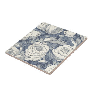 Classic  Rose Ceramic Tiles  For Rustic Kitchen