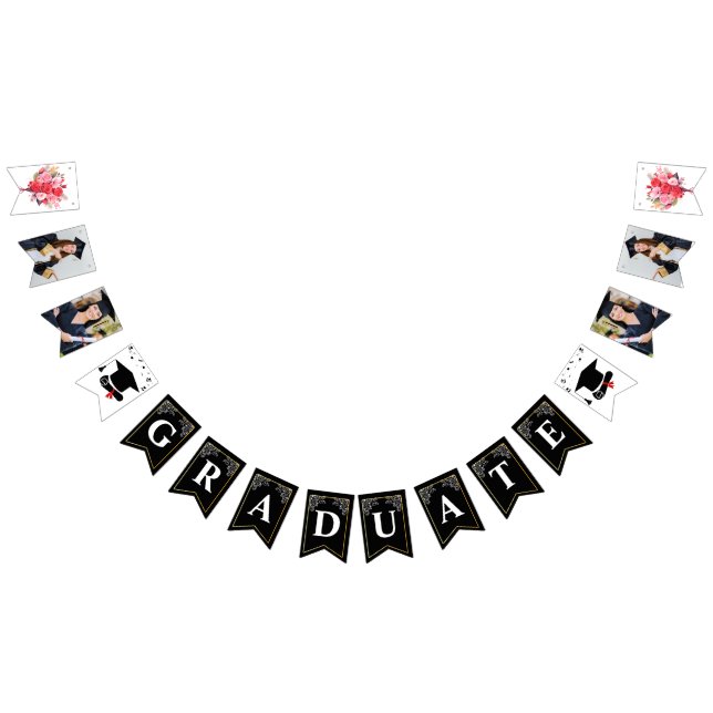 Classic Rose Flower Garden Photo Graduation Bunting (All)