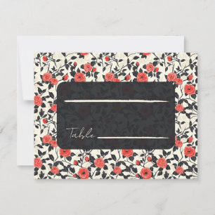 Classic Rose Flower Unique Wedding Place Card