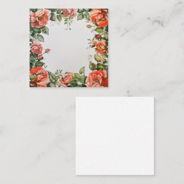 Classic Rose Frame in Bloom Card (Front/Back)