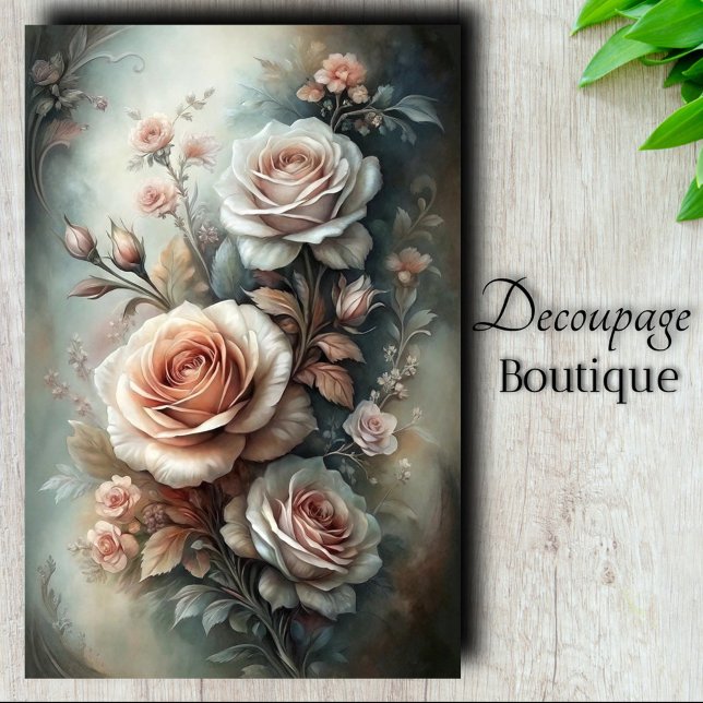 Classic Rose Glow Decoupapge Tissue Paper (Classic Rose Glow Decoupage Tissue Paper)