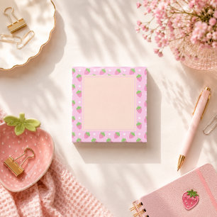 Classic Rose Pink Strawberries Post-it Notes