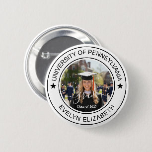 Classic Round Graduate Modern Calligraphy 6 Cm Round Badge