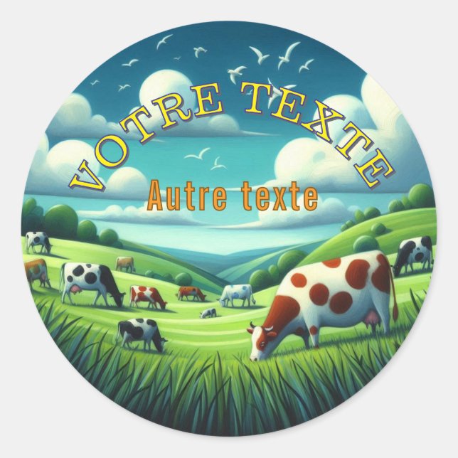 Classic Round Label (Cheese) (Front)