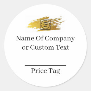 Classic Round Logo Price Business Sticker Label