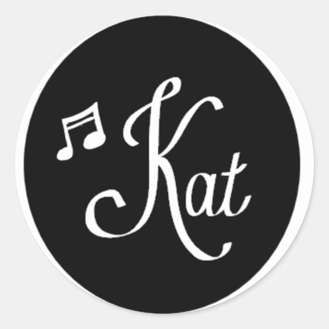 Classic,Round, Logo Sticker (Front)