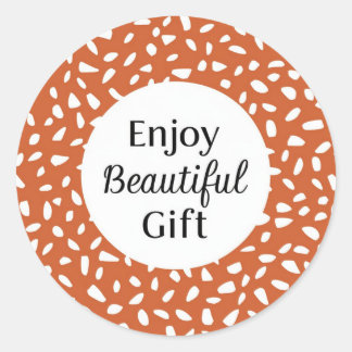 Classic Round Sticke Enjoy Beautiful Gift design Classic Round Sticker