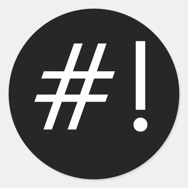 #! CLASSIC ROUND STICKER (Front)