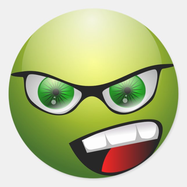 Classic Round Sticker/Emoticons Classic Round Sticker (Front)