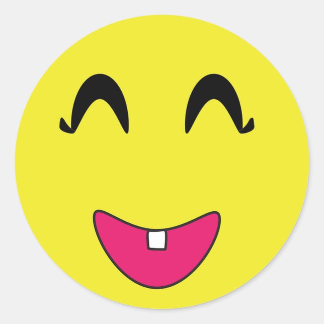 Classic Round Sticker/Emoticons Sticker (Front)