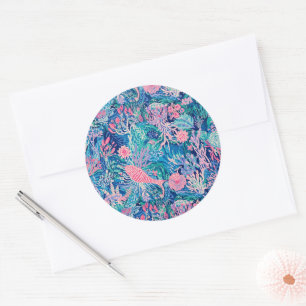 Classic round sticker in stylish graphic